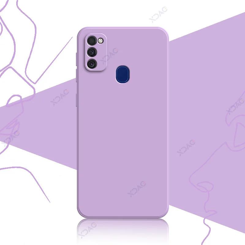 Hochwertige quadratische Flüssigsilikon-Telefonhüllen für Samsung Galaxy M21 M30S SamsungM21 360 Weiche Schutzhülle Anti-Fall-Rüstung