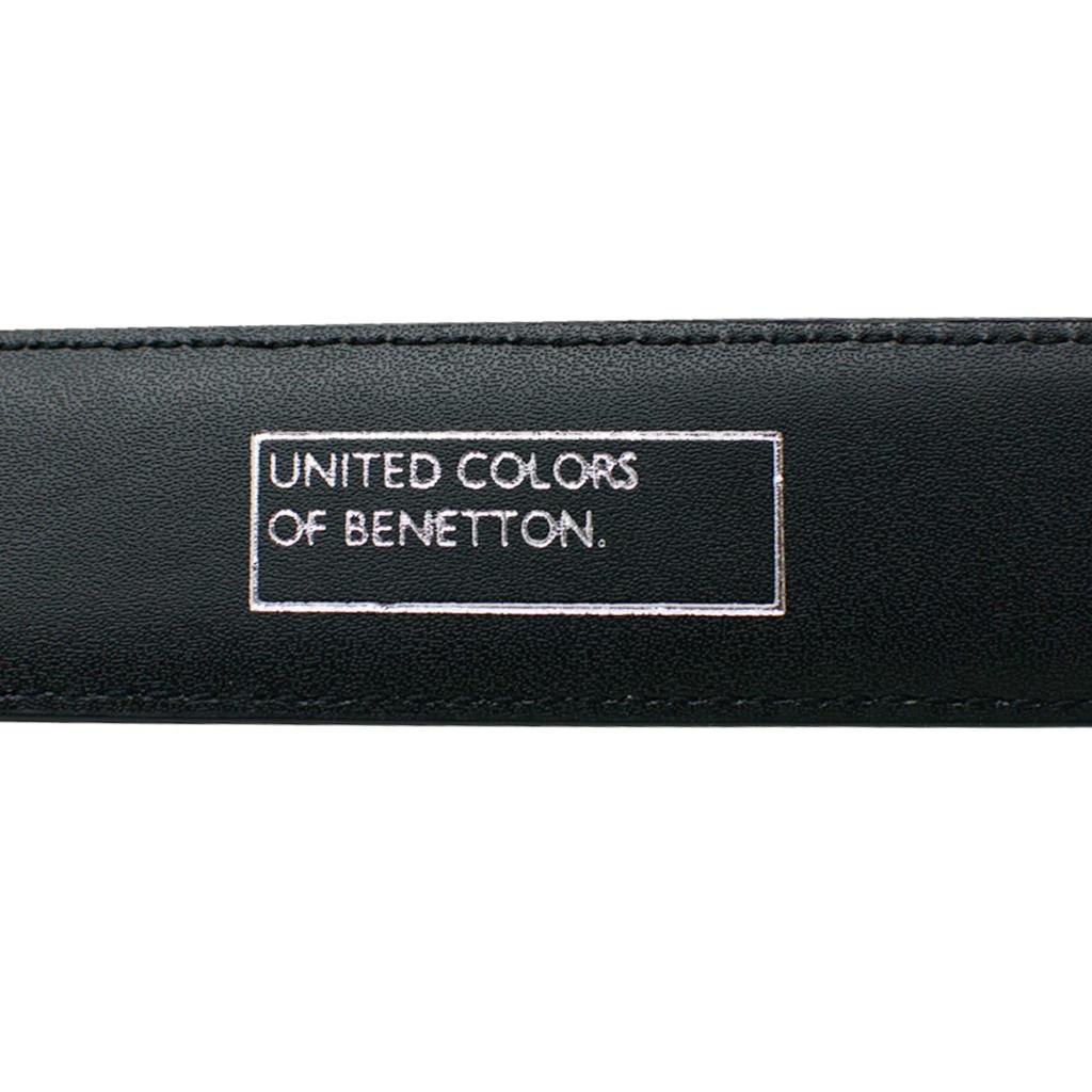 United Colors of Benetton Men's Solid Belt 2049 (BNMB2049) in Black, Free Size