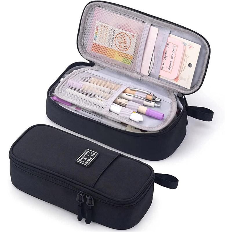 

Большой пенал для девочек, большая вместимость, пенал, канцелярский органайзер, портативная офисная косметичка