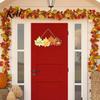Fall Front Door Decoration Autumn Welcome Sign with Hanging Rope for Door, Rustic Maple Leaf Shape Wood Seasonal Pendant Decor Pumpkin And Butterfly