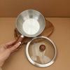 Baizi En 304 Stainless Steel Walnut Handle Bowl