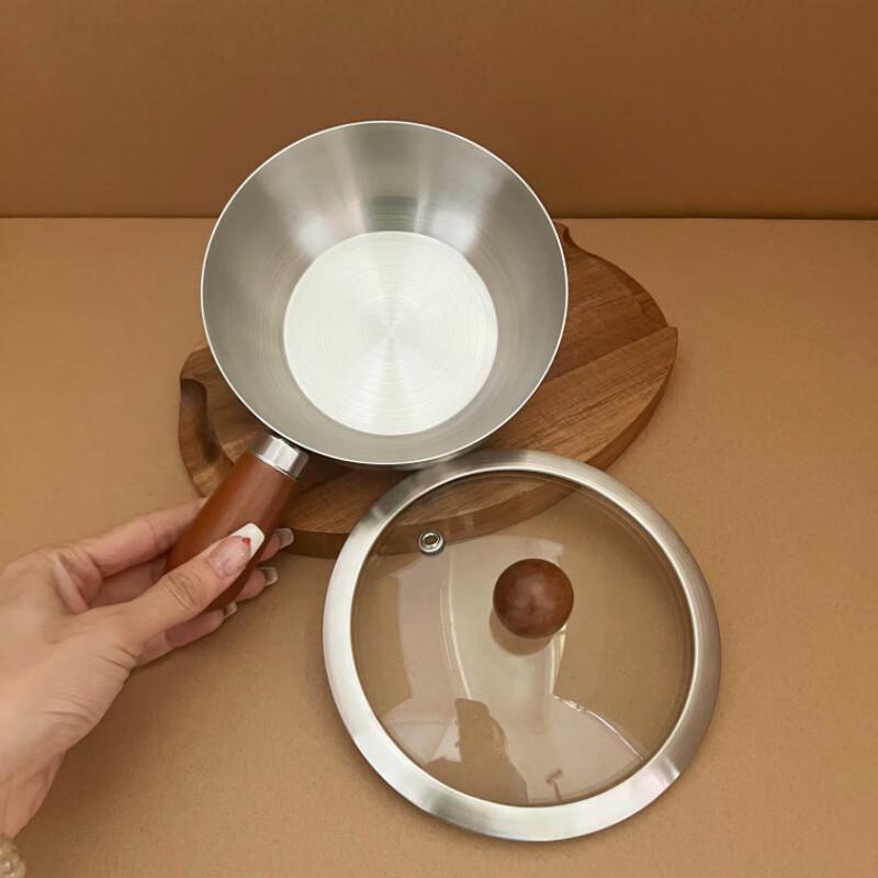 Baizi En 304 Stainless Steel Walnut Handle Bowl