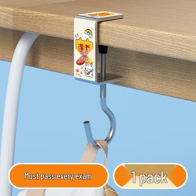 

Регулируемый настольный крючок для сумки - Безударный, Передвижной мультяшный держатель для рюкзака для общежитий и студентов.