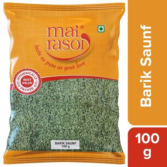 MAI RASOI Fennikelfrø/Saunf Barik/Små Hele 100 gram