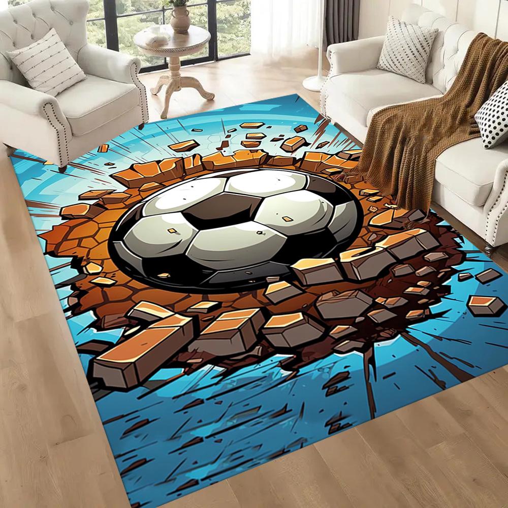 Sports Ball Pattern Floor Mats for Living Room, Bedroom and Room Decoration Are Suitable for Gifts.