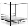 Day and Night - Day and Night Canopy Bed Frame Without Mattress Black Metal 200x200 Cm