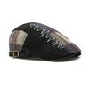 Newsboy Cap Retro Style Adjustable Fit Beret Hat Splicing Design Soft Breathable Sun Protection Hat Daily Wear