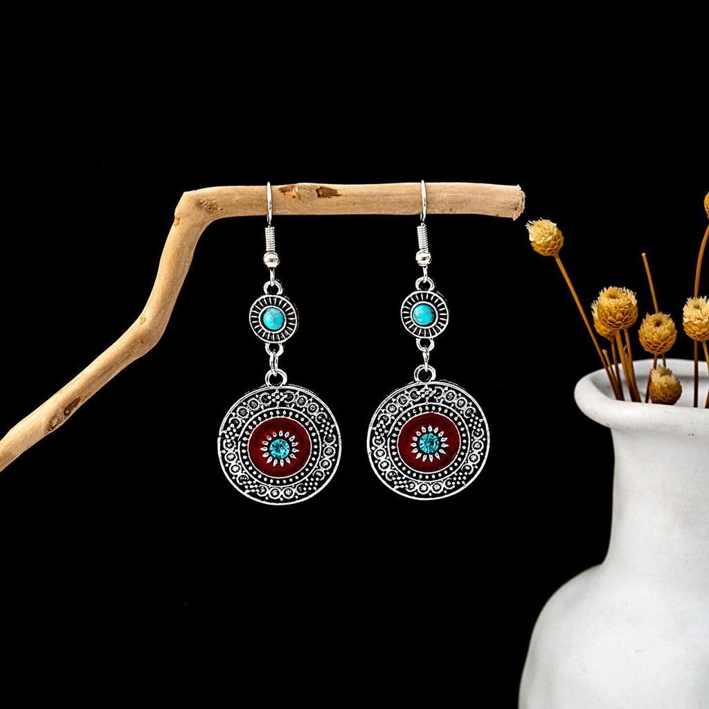 Europe, America, Bohemian Ethnic Style Stud Earrings, Long Fringed Metal Earrings, Fashion, Exotic Style Earrings Wholesale