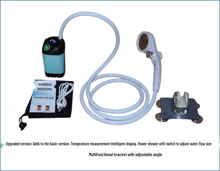 Portable Self-Priming Electric Shower for Outdoor and Rural Use