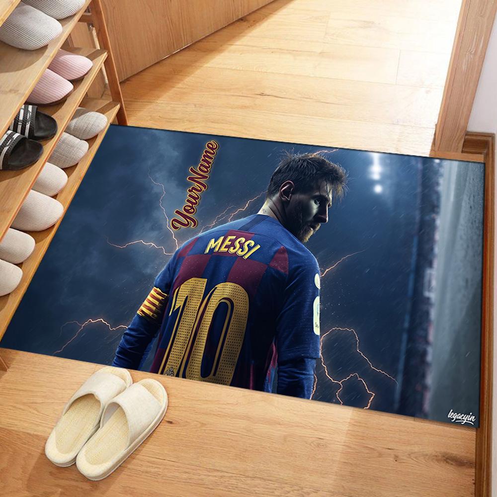 Messi 193 Customize Your Name Floor Rug Office Rug Design for Kitchen Balcony Study room Outdoor Anti-slip Rug Anime Office Decor