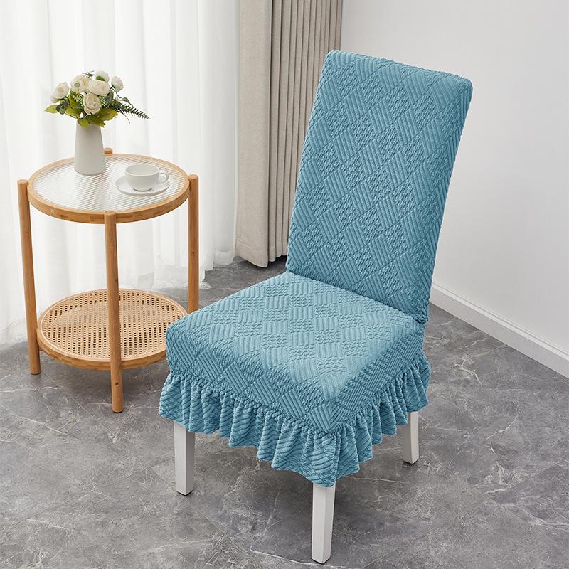 Elastischer Universal-Esszimmerstuhlbezug Neuer Stil Verdickter Esstischstuhlbezug Hockerbezug Stuhlkissen-Set Rückenlehne Integriert