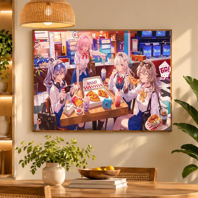 5D Diamond Painting Honkai Star Rail DIY Full Drill Diamond Art Kit Home Decoration