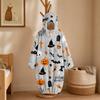 Kids Halloween Printed Flannel Romper Pajama Set for Fun Holiday Sleepwear