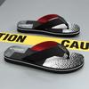 Large size slippers men's summer wear 2025 new beach shoes men's pinch sandals thick-soled non-slip flip-flops