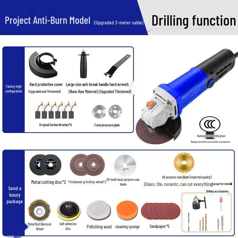 Compact Multifunctional Angle Grinder & Polisher