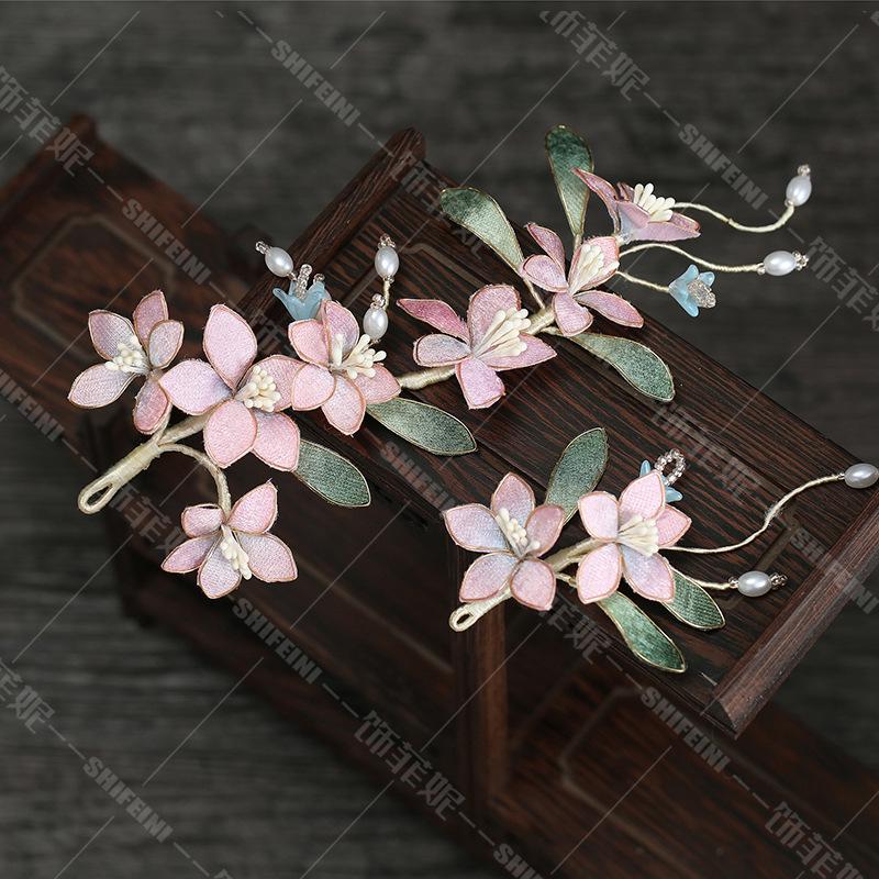 

New Classical Hanfu Floral Headdress for Women – Chinese Style Soft Hairpin Accessory