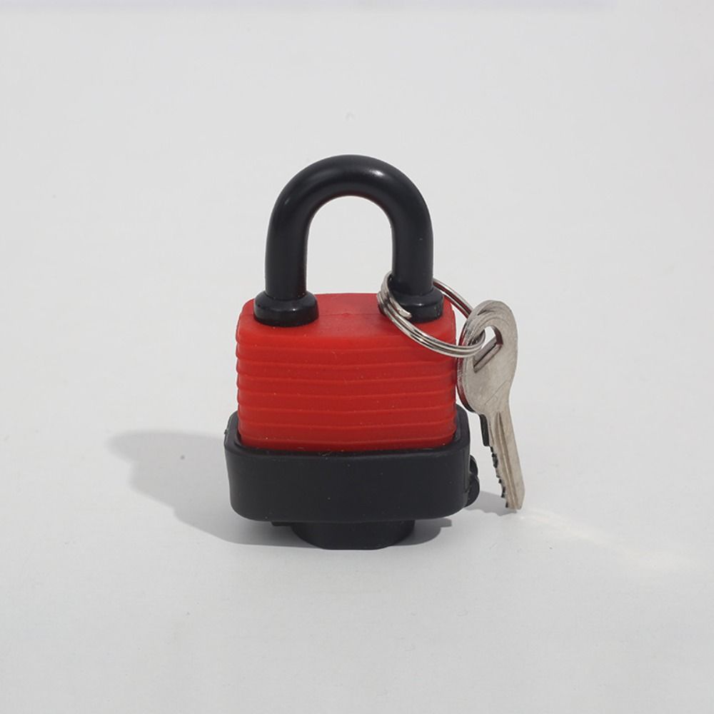 38.8/22.7/58.9mm Long/Short Shackle Red Daily Lock Key Laminated Steel Padlock  Indoor