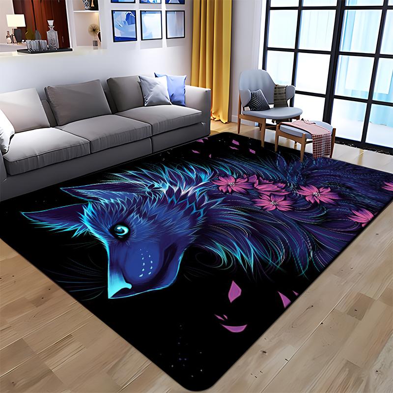 Best Selling Wolf Art Printed Carpet for Living Room Large Area Rug Soft Mat E-sports Chair Carpets Alfombra Gifts Dropshopping