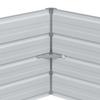 Raised Garden Bed for Outdoor Use Wood Look Finish 129 X 129 X 45 Cm Galvanized Steel