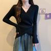 V-neck Bottoming Shirt, Spring, Autumn and Winter New Thin Tops Women, Fashionable Ladies Versatile Tops