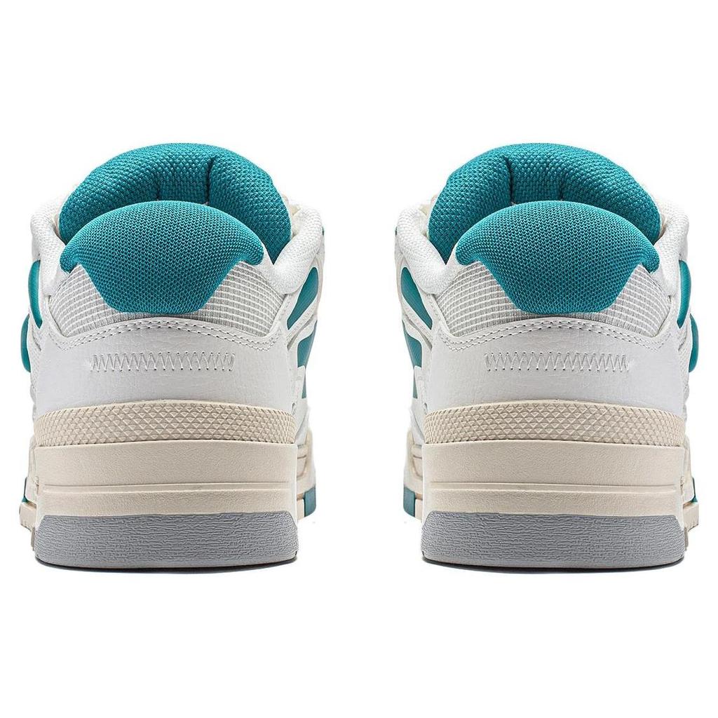 Li Ning Journey V2 Slip Resistant, Abrasion Resistant, Lightweight Low top Skateboard Shoes Men's White Turquoise AGCT137-1