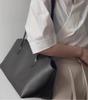 Minimalist Genuine Leather Shoulder Tote - Large Capacity, Premium Commuter Handbag