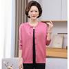 Middle-aged New Year's Eternal New Year's Eternal Burgundy Knitted Base Shirt New Chinese Style Mother Sweater
