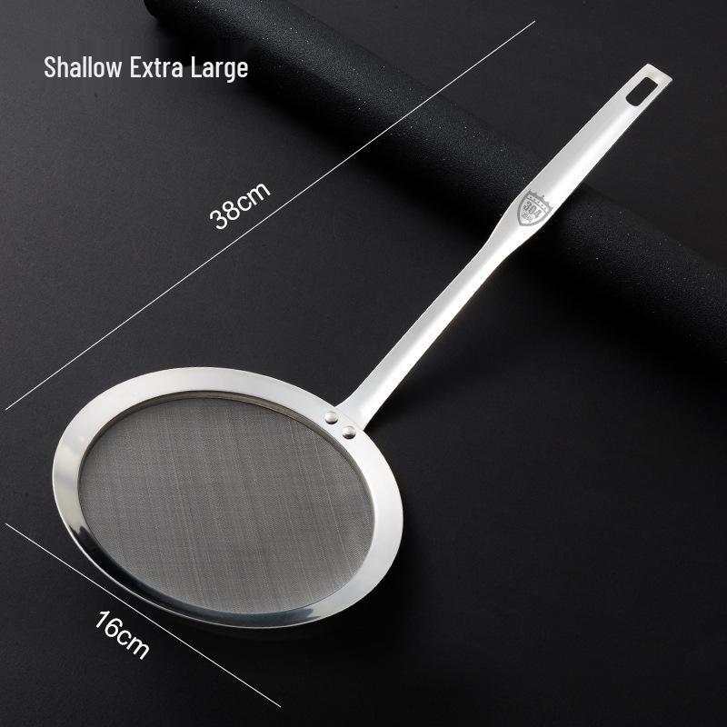304 Stainless Steel Mesh Skimmer & Strainer: Juice, Soy Milk, Flour, Frying, Oil Separator