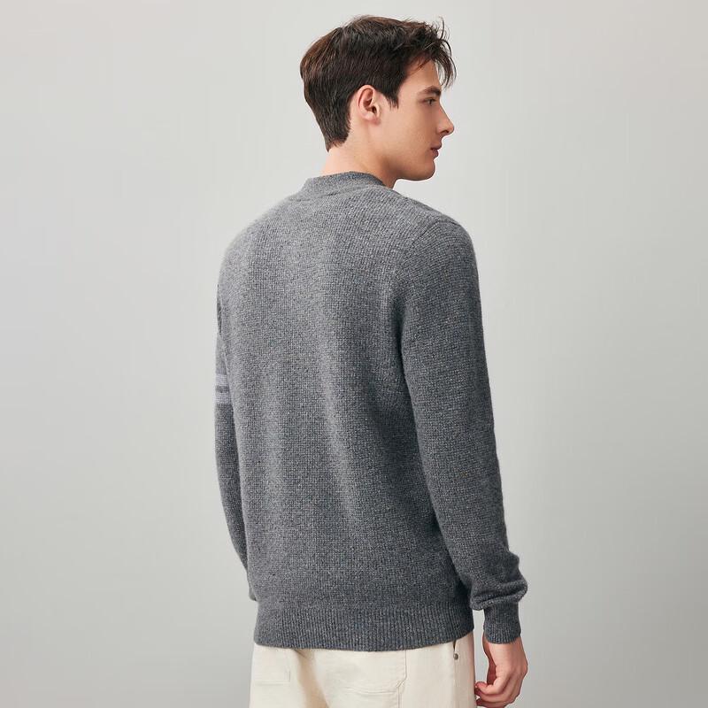 Kemeng Boka Men's 100% Cashmere Half-Zip Sweater
