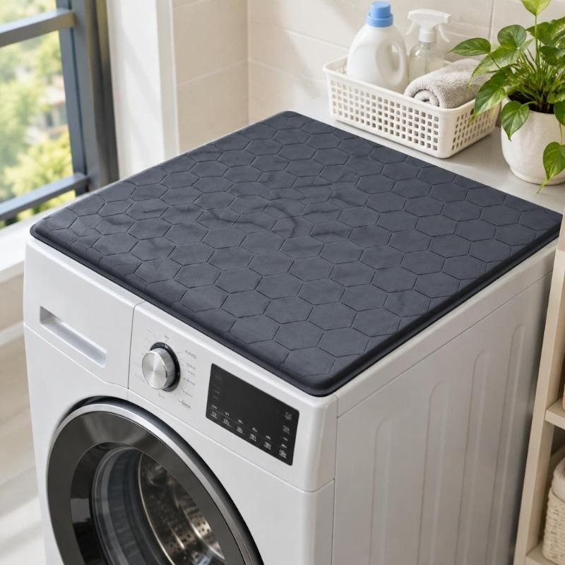 Multipurpose Silicone Pad, Flexible Appliance Cover for Washers, Dryers, Refrigerators, and Under-Sink Cabinets