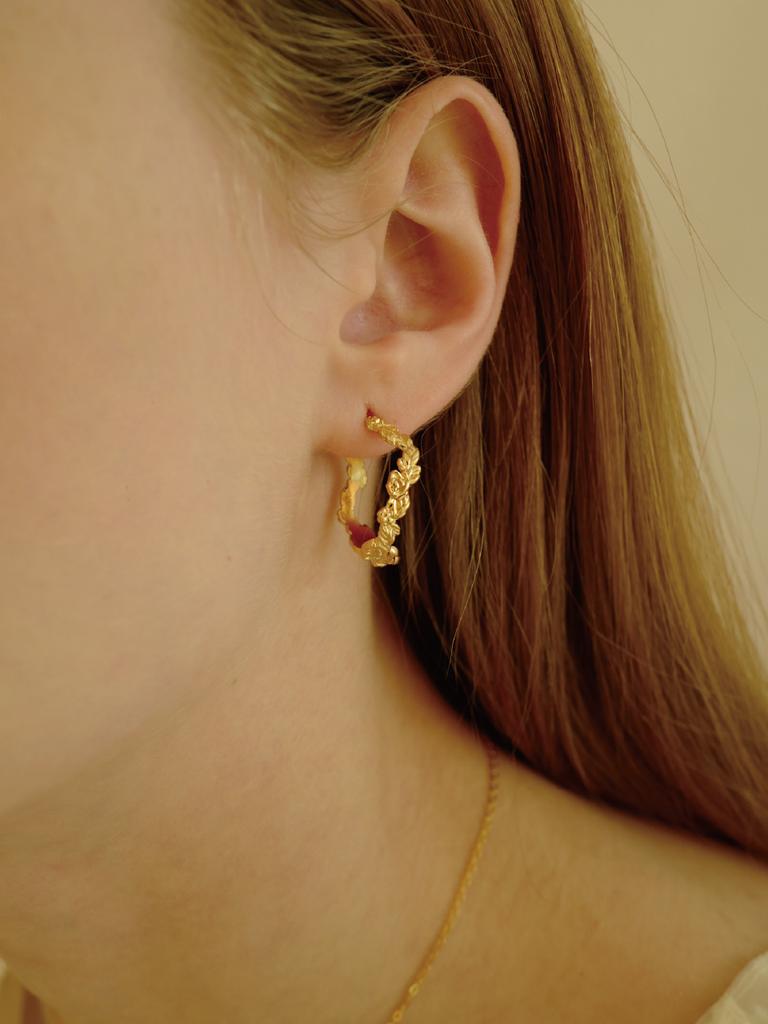 Fiore Rosa Ring Earring