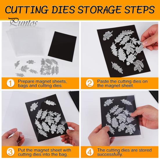 40 szt. Torba do przechowywania stempli Zagęszczone arkusze magnetyczne Łatwa i wygodna organizacja DIY Akcesoria do scrapbookingu