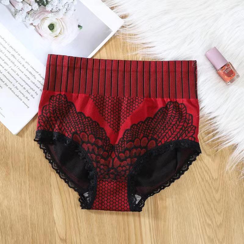 Women's High-Waist Lace Briefs: Tummy & Hip-Lifting, Second-Generation Design.