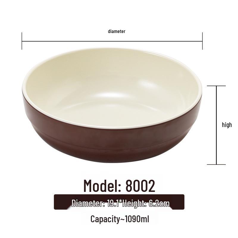 Melamine White Noodle Bowl, Imitation Porcelain, Large Plastic Soup/Rice Bowl for Commercial Use.