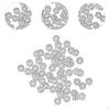 50Pcs Snowflakes Spacer Beads Jewellery Making Charm for Headband Bags