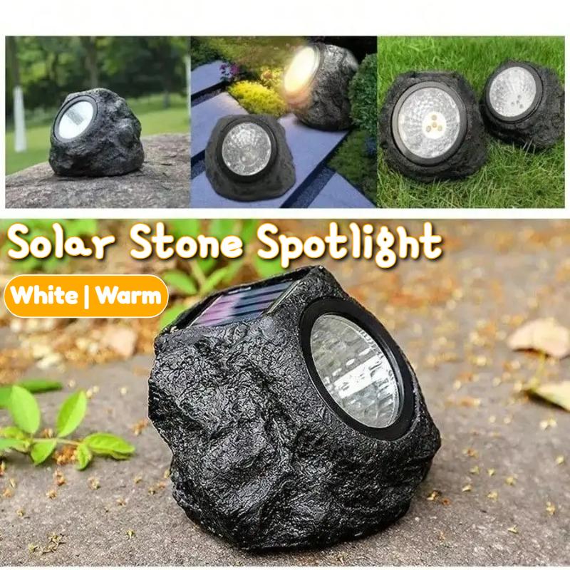 LED Simulation Stone Solar Light Outdoor Waterproof Garden Spotlights Landscape Decor Lighting Solar Powered Lawn Lamps for Yard Path Patio