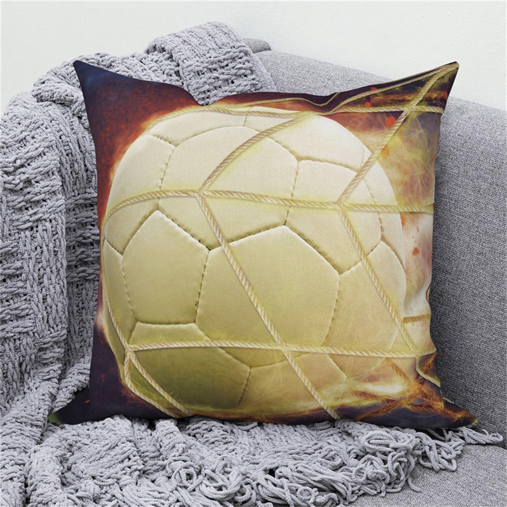 Fußball-Print Kissenbezug Heimdeko Kissenbezug Sofa Auto Überwurf