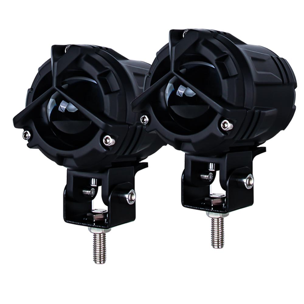 Motorcycle Led Headlight Additional Moto Spotlights Fog Yellow Light Universal Motorbike Auxiliary 12V 24V LED Driving Lamp