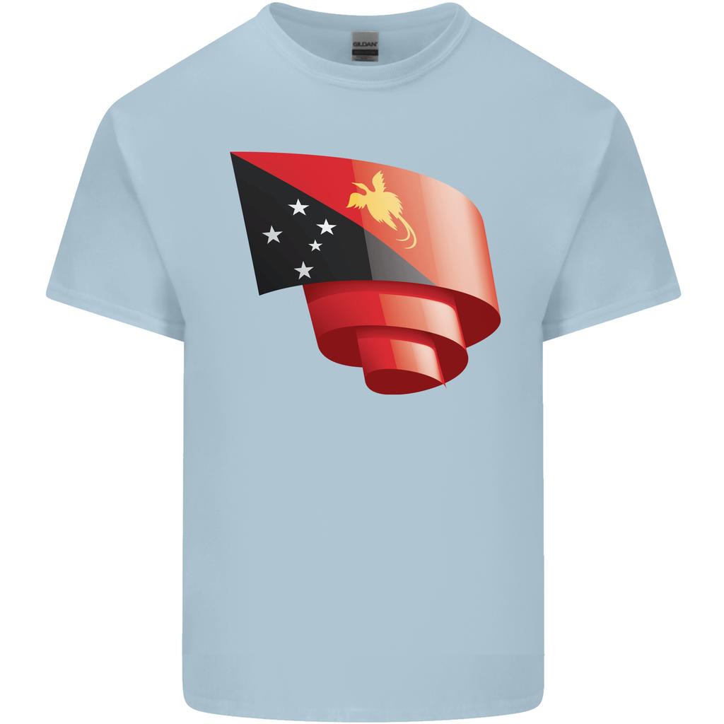 Curled Papua New Guinea Flag Day Football Unisexs Light Cotton TShirt