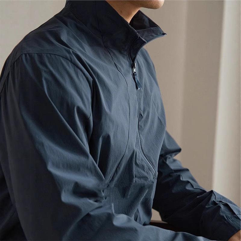 Thin Lightweight Stand Collar Windproof Sunproof Jacket For Business Commute