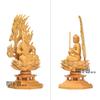 Hanro Art Carving Buddhist Buddhist Altar Boxwood Wood Lotus Flame Year of the Protective Protection from Evil H x W x Statue, Acala, Statue, Carving,