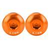 2pcs Mountain Cycle Pedal Cover M14 Pedal Screw Dust Cover Aluminum Alloy Repair Parts Riding Cycling Bearing Pedal Covers M14x6.5mm Orange