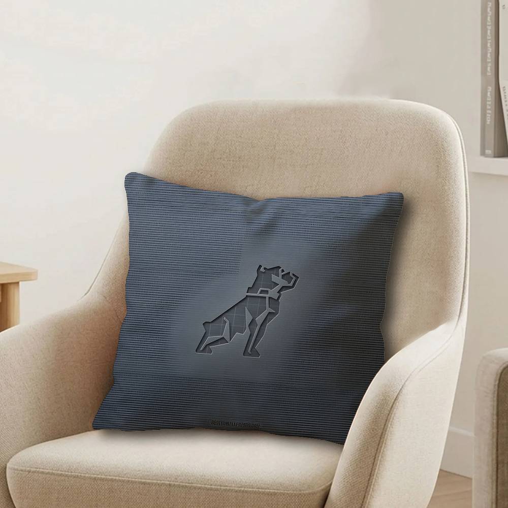 T-Truck Car M-MACKs Logo Pillow Covers Cartoon Sofa Decorative Home Double-sided Printing Short Plush Cute Cushion Cover
