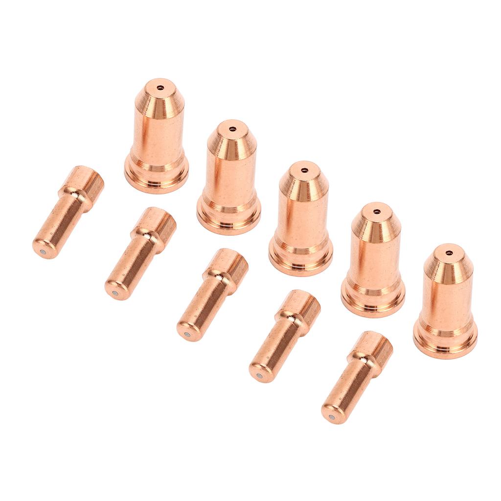10Pcs Nozzle Electrode Kit Copper 1.5mm Nozzle Plasma Cutter Consumables for PT100 Series