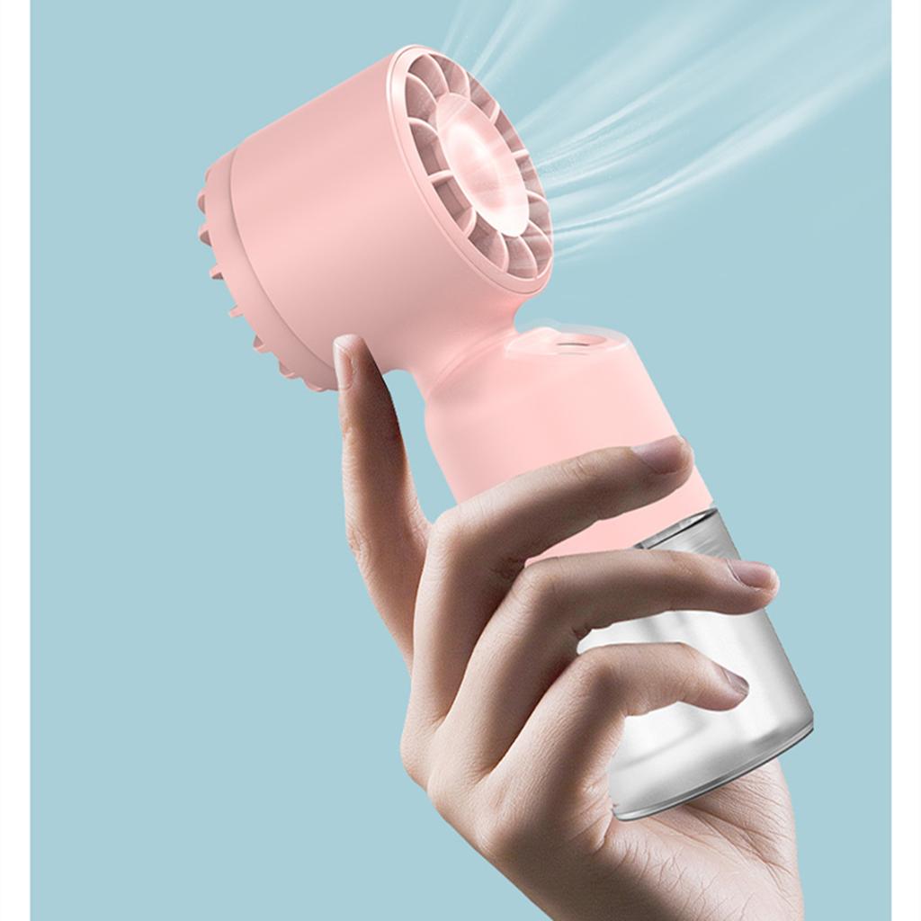 F9 Portable Handheld Misting Fan USB Rechargeable Battery Operated Spray Water Mist Fan Small Personal Cooling Fans For Outdoor Travel Makeup Home Off