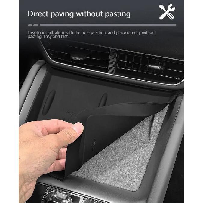 For BYD Sealion 07 EV 2024 Central Control Wireless Charging Silicone Pad Non-slip and Waterproofing Mobile Phone Mat Accessory