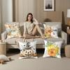 Colorful Watercolor Pumpkin Pillow Case Plush Fabric Soft  Pillowcase Double Sided Print Cushion Cover Household Gifts