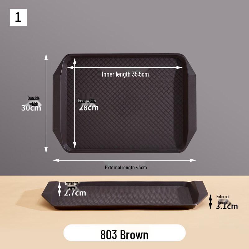 Rectangular PP Serving Trays - 10 Pack