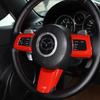 For Mazda MX-5 NC 2009-2014 ABS Carbon Fiber Car Steering Wheel Button Decorative Frame Sticker Car Interior Accessories