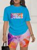 Color Codes: European and American Women's Clothing, Painting Print T-shirts, Shorts, Sets, Sportswear
